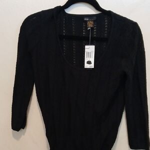 Grace Elements Black Knit Top